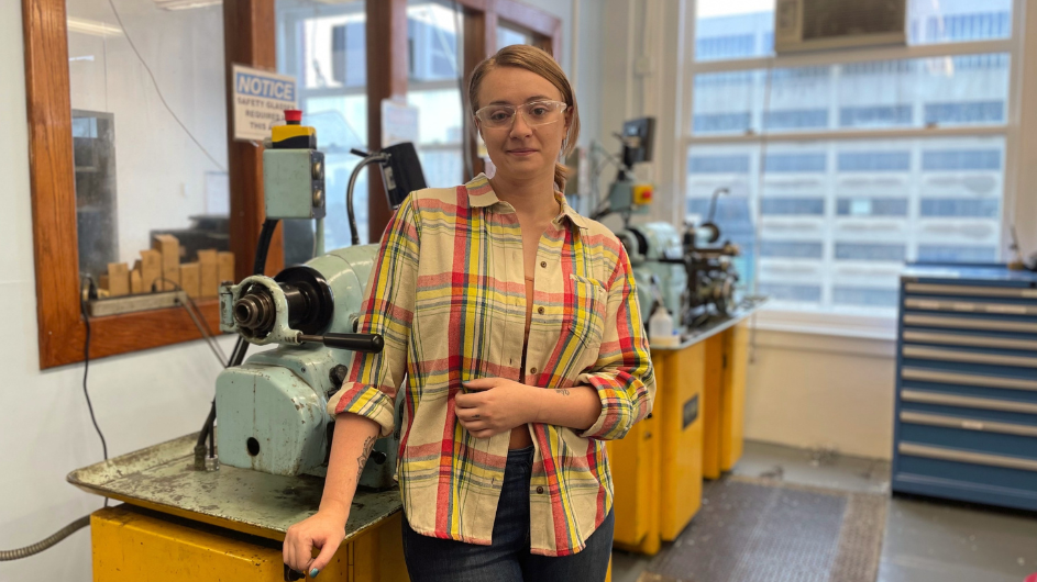 Staff Engineer Clara Wilson is reinventing the Columbia Physics Design Lab from a machine shop to a makerspace for users to imagine the future of physics. Staff Engineer Clara Wilson is reinventing the Columbia Physics Design Lab from a machine shop to a makerspace for users to imagine the future of physics.