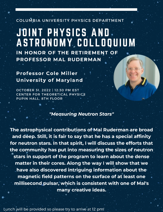 Physics Colloquia Flyer-Cole Miller