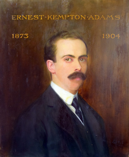 A portrait of Ernest Kempton Adams by Austrian-American artist Emil Fuchs, recently donated to Columbia by his great-granddaughter, Ms Nancy Adams Picture of oil painting of Ernest Kempton Adams by Emil Fuchs