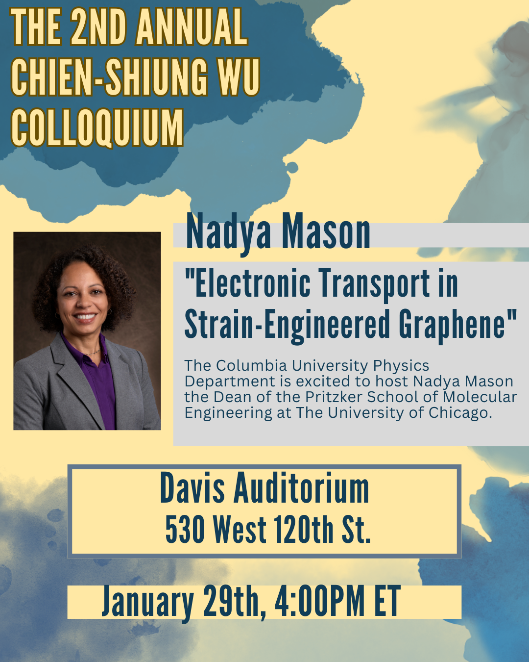 Chien-Shiung Wu Colloquium with Nadya Mason
