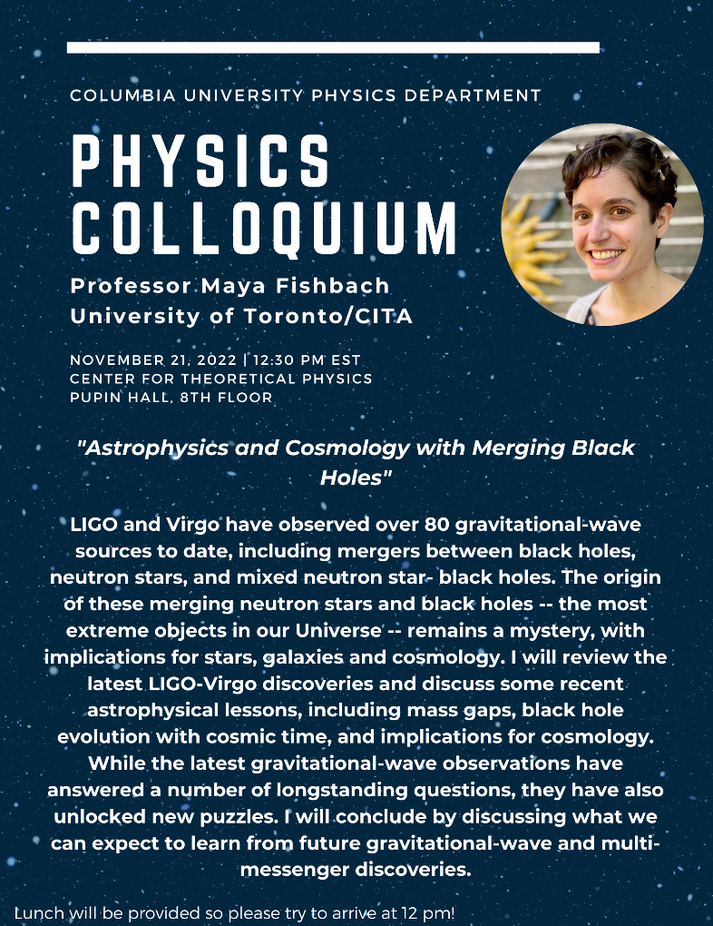 Physics Colloquia Flyer- Maya Fishbach