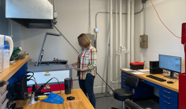 A laser cutter is another modern option to build computer-aided designs. A laser cutter is another modern option to build computer-aided designs.