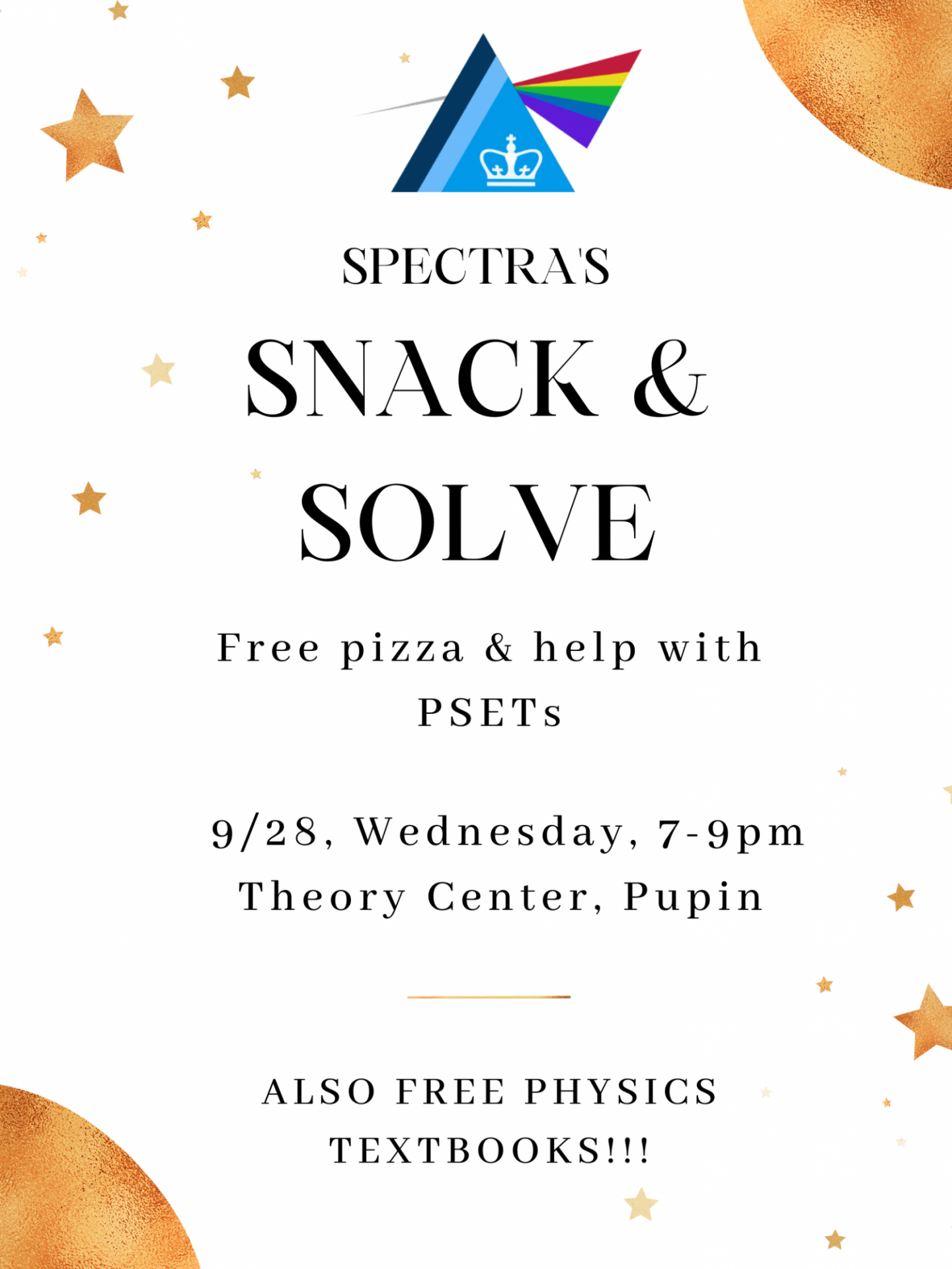 Snack and Solve Event Flyer