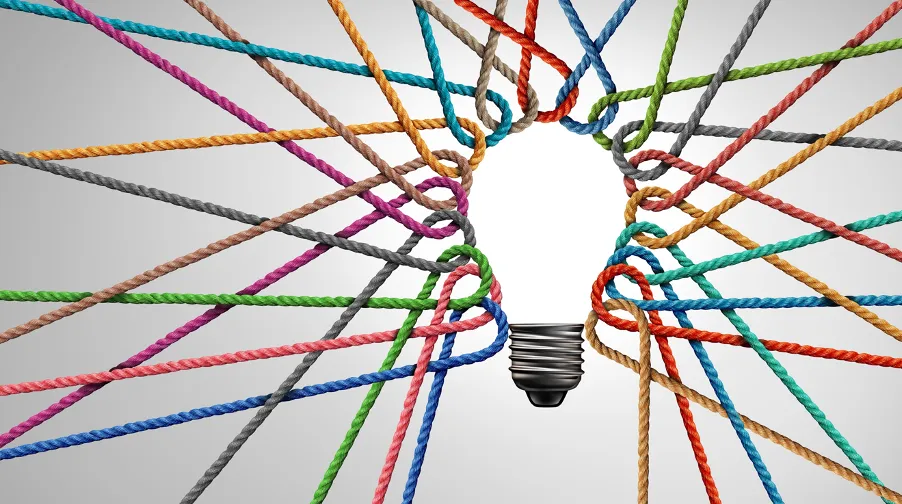 Lightbulb made with Yarn - Collaboration