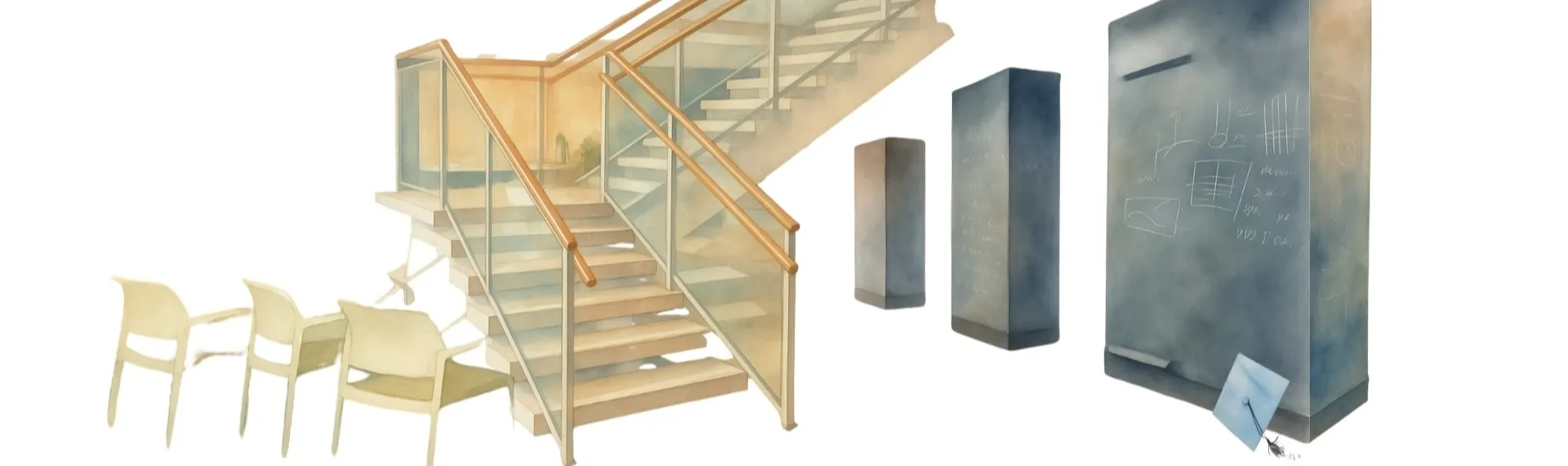 Watercolor image of theory center