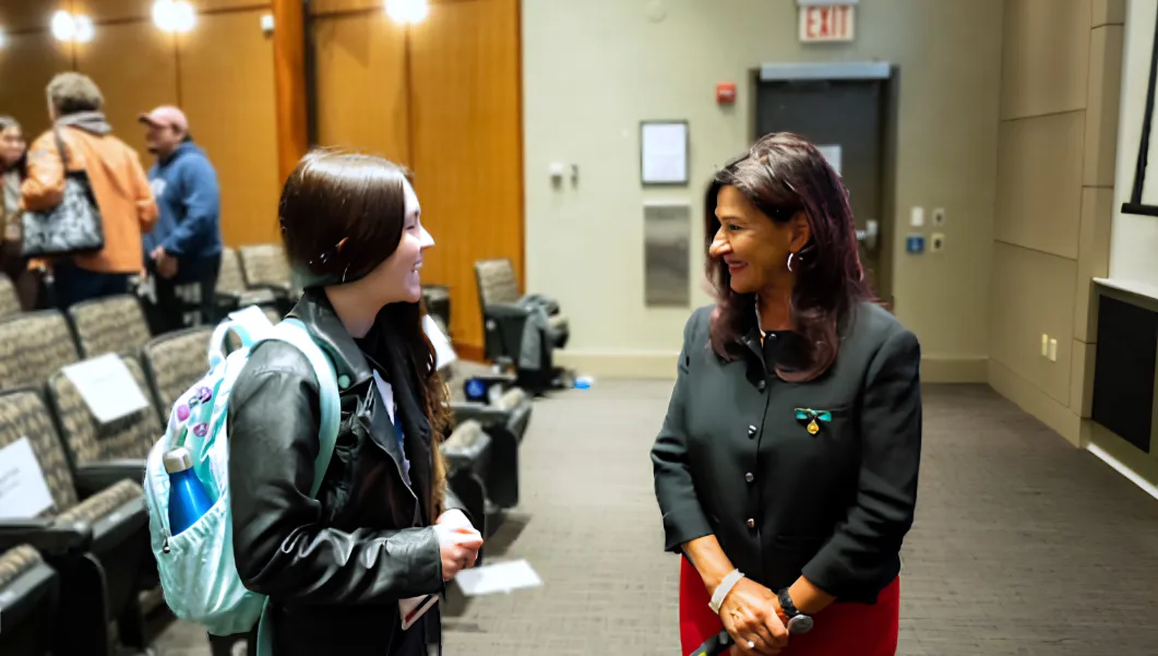 Student with Dr. Elena Aprile