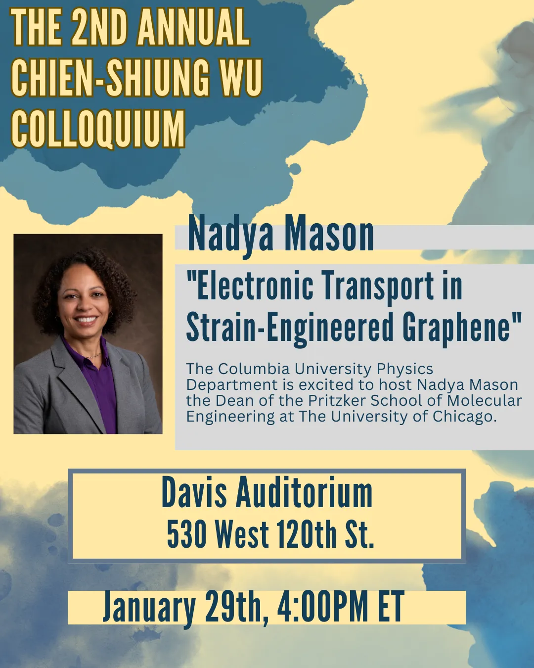 Chien-Shiung Wu Colloquium with Nadya Mason