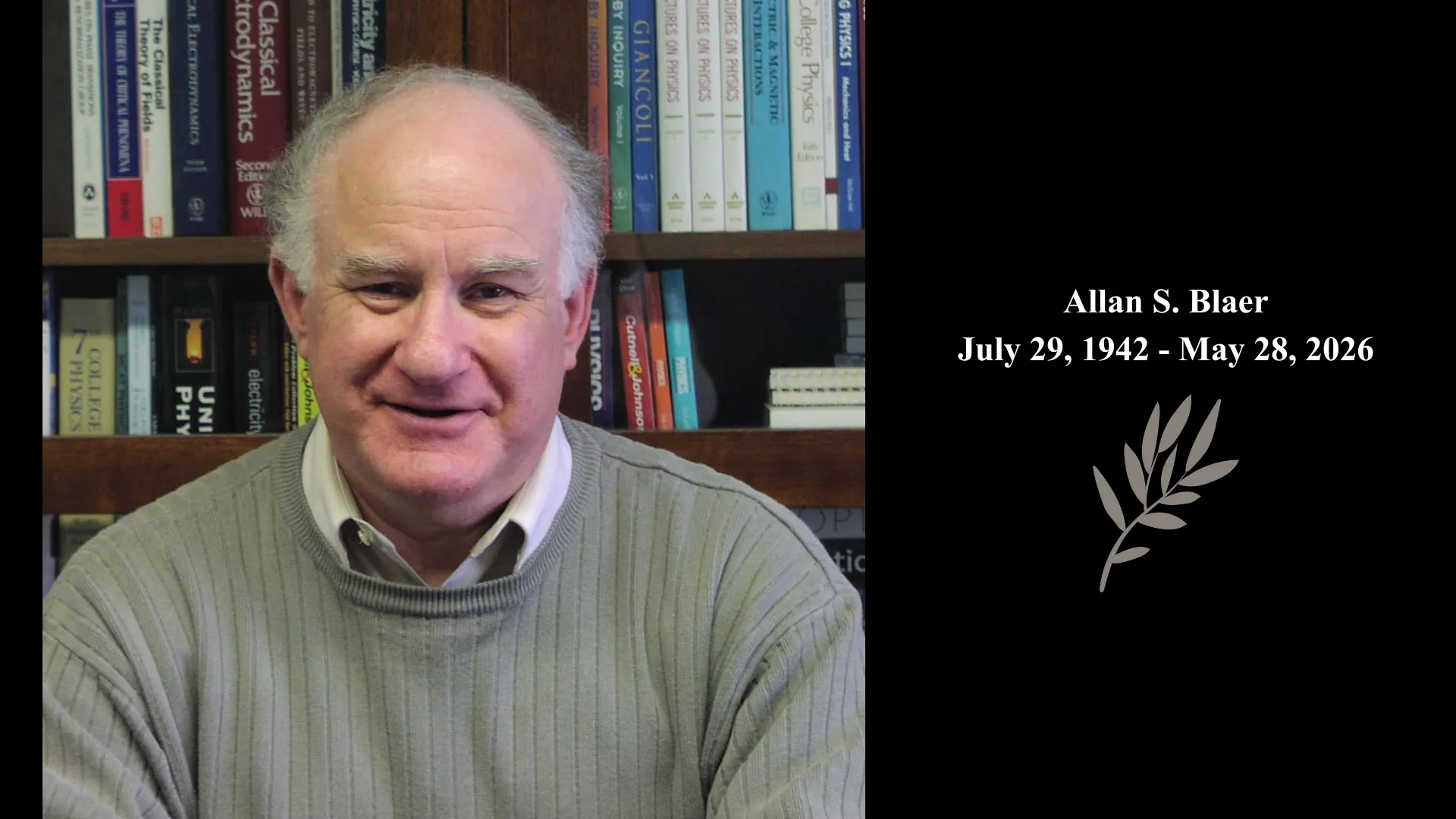 Allan Blaer, July 29, 1942 - May 28, 2026
